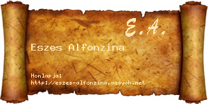 Eszes Alfonzina névjegykártya